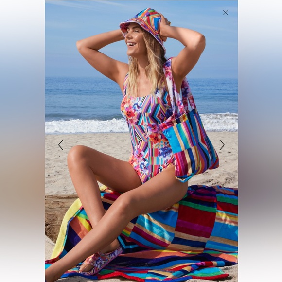 NEW Johnny Was One Piece Swimsuit Multicolor - Picture 2 of 7